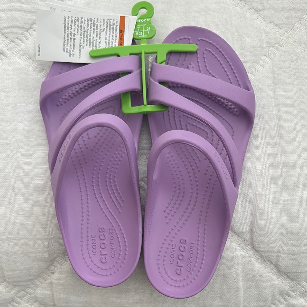 Crocs Purple Slide Sandals